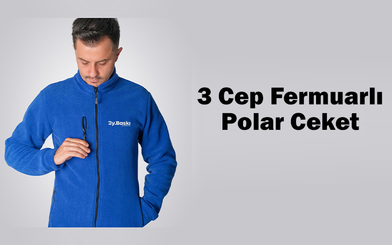 3 Cep Fermarlı Polar Ceket