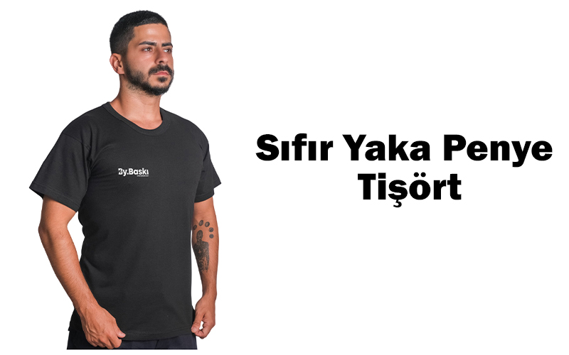 Sıfır Yaka Penye Tişört