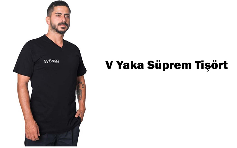 V Yaka Süprem Tişört